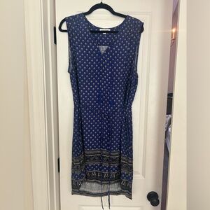 BeachLunchLounge Blue and Gold Sleeveless Dress - XL - Like new! 💙☀️